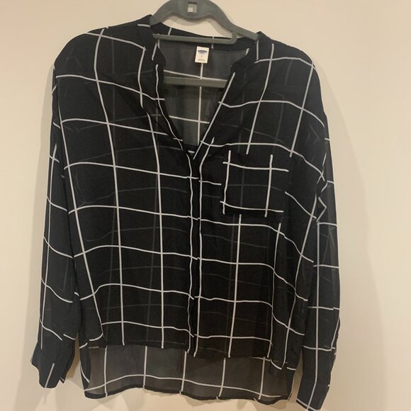 Old Navy Windowpane Button Down Shirt - Picture 1 of 2